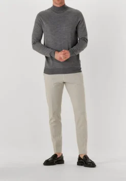 grijze profuomo coltrui pullover mock neck merino