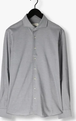 grijze profuomo klassiek overhemd shirt x-cutaway japanese knitted