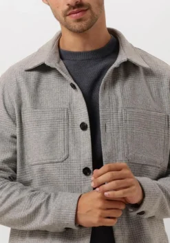 grijze profuomo overshirt overshirt check
