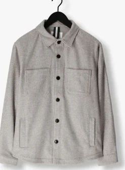 grijze profuomo overshirt overshirt check