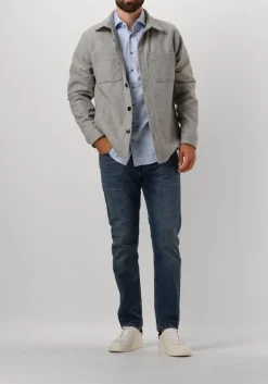 grijze profuomo overshirt overshirt check