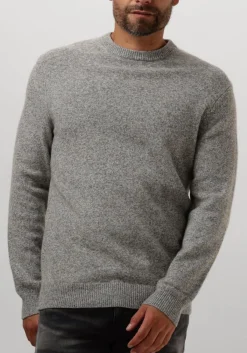 grijze profuomo trui pullover crew neck