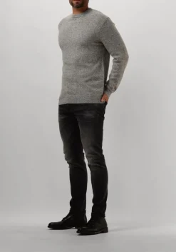 grijze profuomo trui pullover crew neck