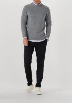 grijze profuomo trui pullover crew neck woolblend