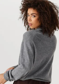 grijze second female trui vilena knit ls