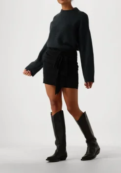 grijze second female trui brook knit drop shoulder o-neck