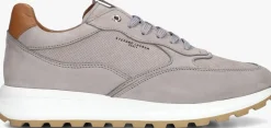 grijze stefano lauran lage sneakers lj2504
