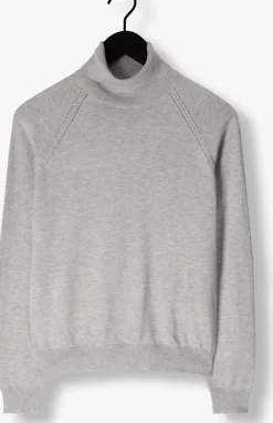 grijze summum coltrui turtle neck sweater soft viscose polyamide knit
