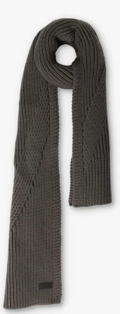 grijze ugg sjaal knit diagonal ribbed scarf