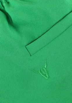 groene alix the label korte broek ladies woven embellished satin shorts