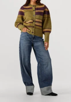 groene antik batik trui mohi cardigan