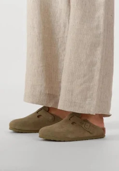 groene birkenstock instappers boston dames