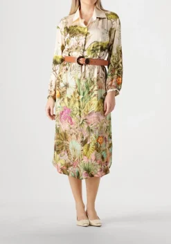 groene caroline biss midi jurk 1161