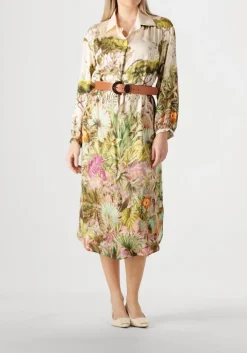 groene caroline biss midi jurk 1161