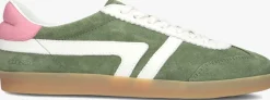 groene closed lage sneakers sneaker