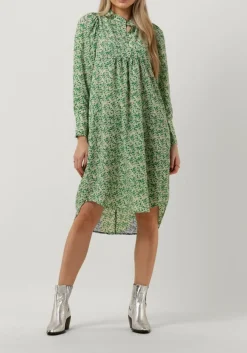 groene co'couture midi jurk perry volume dress