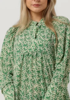 groene co'couture midi jurk perry volume dress