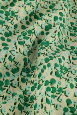 groene co'couture midi jurk perry volume dress