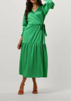 groene co'couture midi jurk mira wrap dress