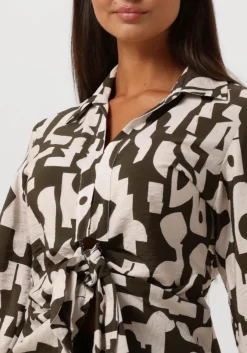 groene dante6 blouses print smock blouse