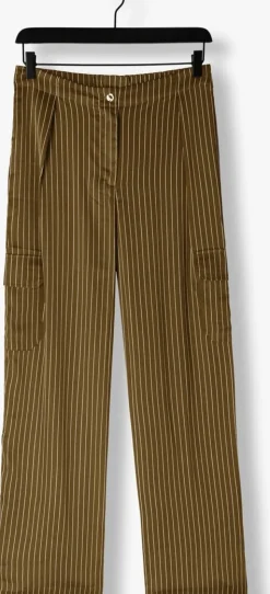 groene dante6 lange broeken zijden krijtstreepbroek