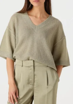 groene dante6 trui talya v-neck sweater
