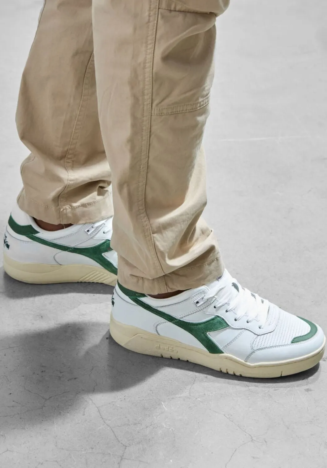 groene diadora lage sneakers led combi sneaker