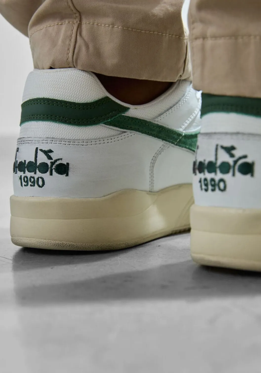 groene diadora lage sneakers led combi sneaker