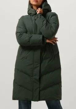 groene elvine gewatteerde jas naemi