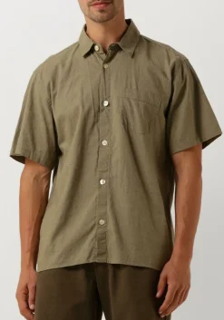 groene forét casual overhemd serene linen ss shirt