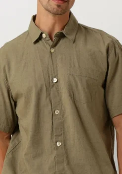 groene forét casual overhemd serene linen ss shirt