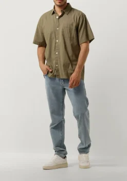 groene forét casual overhemd serene linen ss shirt