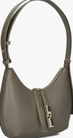 groene furla schoudertas goccia s shoulder bag