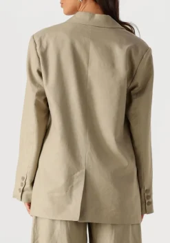 groene gestuz blazer gzizza linen blazer