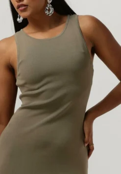 groene gestuz midi jurk briellegz sl rib dress