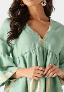 groene greek archaic kori mini jurk 231114