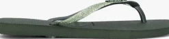 groene havaianas teenslippers square glitter