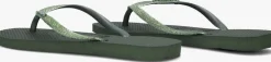 groene havaianas teenslippers square glitter