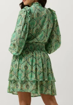 groene janice mini jurk ari print