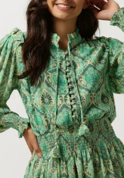 groene janice mini jurk ari print