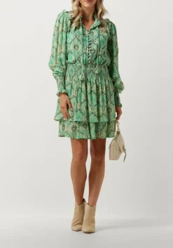 groene janice mini jurk ari print