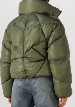 groene krakatau gewatteerde jas qw531