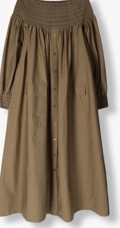 groene mes demoiselles maxi jurk parimar