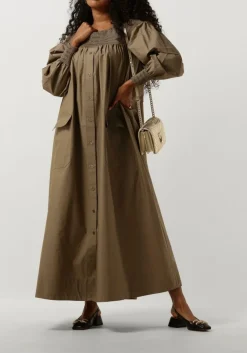 groene mes demoiselles maxi jurk parimar