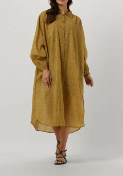 groene mes demoiselles midi jurk shirt diane