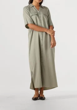 groene mos mosh midi jurk mmether cnet dress