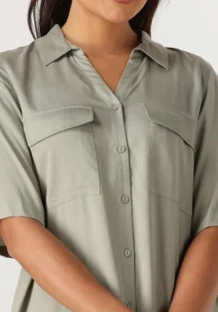 groene mos mosh midi jurk mmether cnet dress