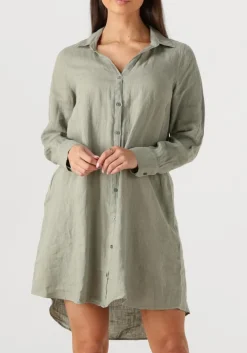 groene mos mosh mini jurk mmrielle linen dress