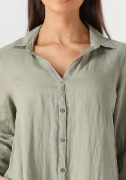 groene mos mosh mini jurk mmrielle linen dress