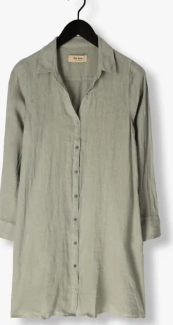 groene mos mosh mini jurk mmrielle linen dress